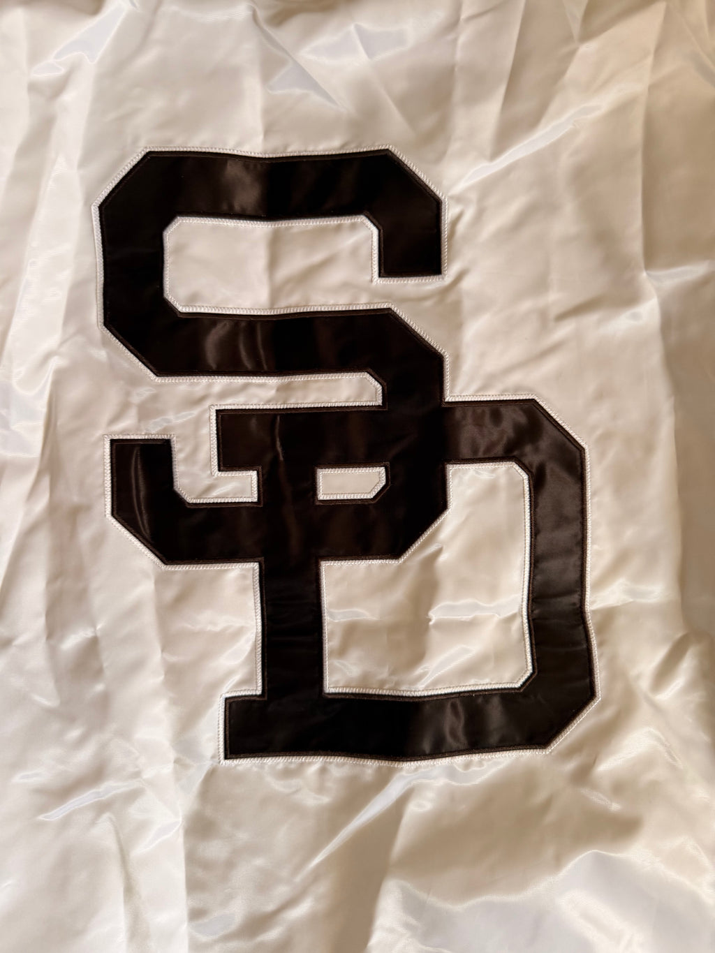 Men's White San Diego Padres Cooperstown Scout Full-Snap Varsity Jacket